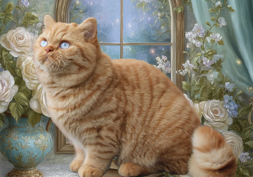 Dreams of Heaven Brits Korthaar kater Peppe - Red Tabby met blauwe ogen